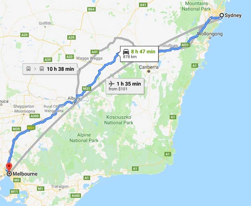 Travel Melbourne To Sydney By Car